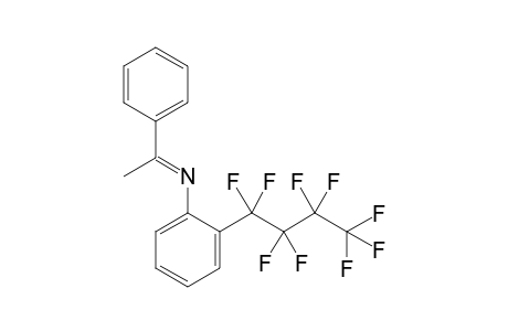 2-Nonafluorobutyl-N-(1-phenylethylidene)aniline