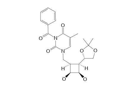 3-BENZOYL-1-[[(1R,2S,3R,4R)-2,3-DIHYDROXY-4-[(4S)-2,2-DIMETHYL-1,3-DIOXOLAN-4-YL]-CYCLOBUT-1-YL]-METHYL]-THYMINE