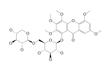 2,3,4,5,7-PENTAMETHOXY-1-O-PRIMEVEROSYLOXYXANTHONE