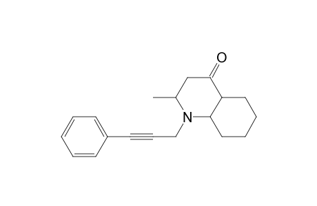 1-(3-phenyl-2-propynyl)-2-exo-methyldecahydroquinolin-4-one