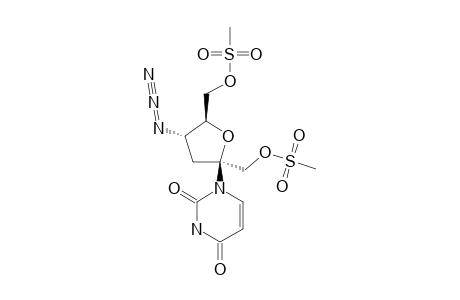1-[4'-AZIDO-3'-DEOXY-1',6'-DI-O-METHANESULFONYL-BETA-D-PSICOFURANOSYL]-URACIL