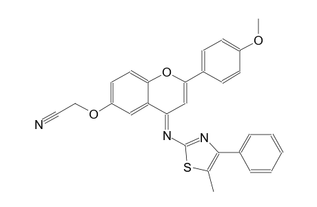 ({(4E)-2-(4-methoxyphenyl)-4-[(5-methyl-4-phenyl-1,3-thiazol-2-yl)imino]-4H-chromen-6-yl}oxy)acetonitrile