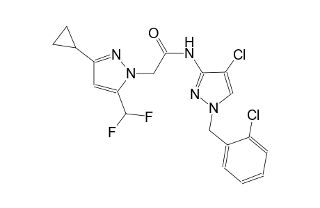 N-[4-chloro-1-(2-chlorobenzyl)-1H-pyrazol-3-yl]-2-[3-cyclopropyl-5-(difluoromethyl)-1H-pyrazol-1-yl]acetamide