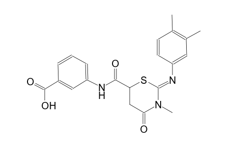 3-[({(2Z)-2-[(3,4-dimethylphenyl)imino]-3-methyl-4-oxotetrahydro-2H-1,3-thiazin-6-yl}carbonyl)amino]benzoic acid