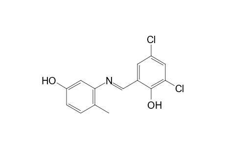 3-[(3,5-dichlorosalicylidene)amino]-p-cresol