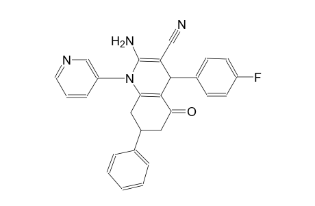 2-amino-4-(4-fluorophenyl)-5-oxo-7-phenyl-1-(3-pyridinyl)-1,4,5,6,7,8-hexahydro-3-quinolinecarbonitrile