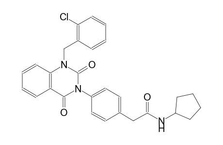 2-[4-(1-(2-chlorobenzyl)-2,4-dioxo-1,4-dihydro-3(2H)-quinazolinyl)phenyl]-N-cyclopentylacetamide