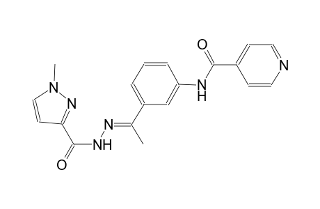 N-(3-{(1E)-N-[(1-methyl-1H-pyrazol-3-yl)carbonyl]ethanehydrazonoyl}phenyl)isonicotinamide