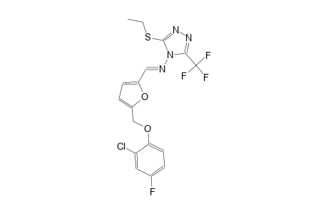 N-((E)-{5-[(2-chloro-4-fluorophenoxy)methyl]-2-furyl}methylidene)-3-(ethylsulfanyl)-5-(trifluoromethyl)-4H-1,2,4-triazol-4-amine