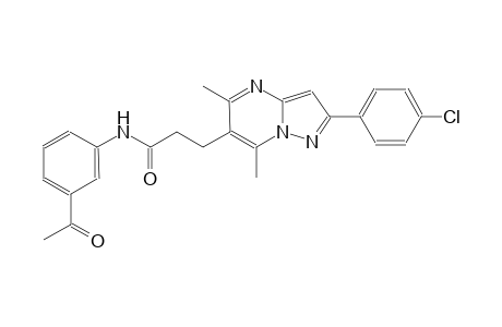 pyrazolo[1,5-a]pyrimidine-6-propanamide, N-(3-acetylphenyl)-2-(4-chlorophenyl)-5,7-dimethyl-