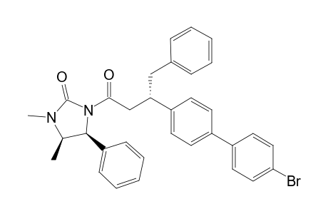 (3'S,4S,5R)-1-[3'-(4"'-bromobiphen-4"-yl)-4'-phenylbutanoyl]-1,5-dimethyl-4-phenyl-2-imadazolidinone