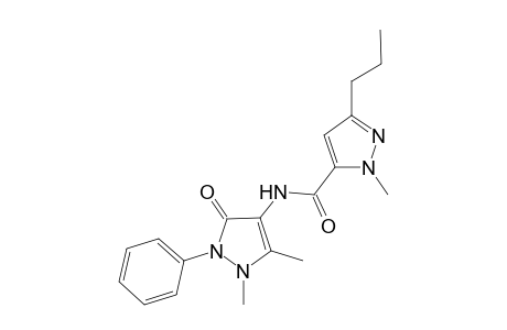 N-(1,5-dimethyl-3-oxo-2-phenyl-2,3-dihydro-1H-pyrazol-4-yl)-1-methyl-3-propyl-1H-pyrazole-5-carboxamide