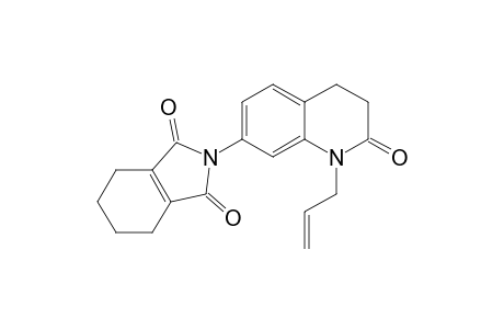 1H-Isoindole-1,3(2H)-dione, 4,5,6,7-tetrahydro-2-[1,2,3,4-tetrahydro-2-oxo-1-(2-propenyl)-7-quinolinyl]-