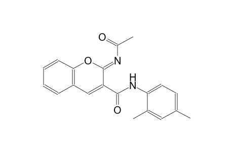 2H-1-benzopyran-3-carboxamide, N-(2,4-dimethylphenyl)-2-[[(Z)-1-oxoethyl]imino]-, (2Z)-