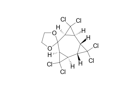 Spiro[1,3-dioxolane-2,8'-tetracyclo[7.1.0.02,4.05,7]decane], 3',3',6',6',10',10'-hexachloro-, (1'.alpha.,2'.beta.,4'.beta.,5'.alp ha.,7'.alpha.,9'.alpha.)-