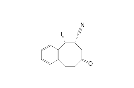 cis-5-Iodo-8-oxo-5,6,7,8,9,10-hexahydrobenzo[8]annulene-6-carbonitrile