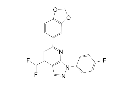 1H-pyrazolo[3,4-b]pyridine, 6-(1,3-benzodioxol-5-yl)-4-(difluoromethyl)-1-(4-fluorophenyl)-