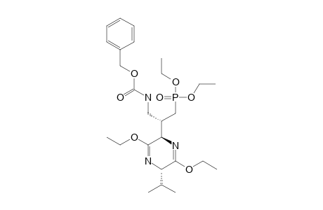 (2R,5S,1'S)-3,6-DIETHOXY-2-[2-(DIETHOXYPHOSPHORYL)-1-(BENZYLOXYCARBONYLAMINOMETHYL)-ETHYL]-2,5-DIHYDRO-5-ISOPROPYLPYRAZINE