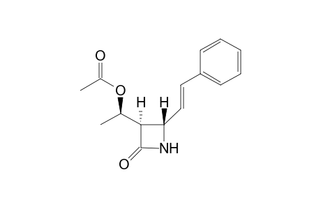 (1'R*,3R'*,4R*)-(-)-3-(1'-Acetoxyethyl)-4-(2'-phenylethenyl)azetidin-2-one