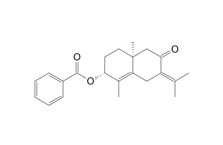 2(1H)-Naphthalenone, 6-(benzoyloxy)-3,4,6,7,8,8a-hexahydro-5,8a-dimethyl-3-(1-methylethylidene)-, cis-(.+-.)-