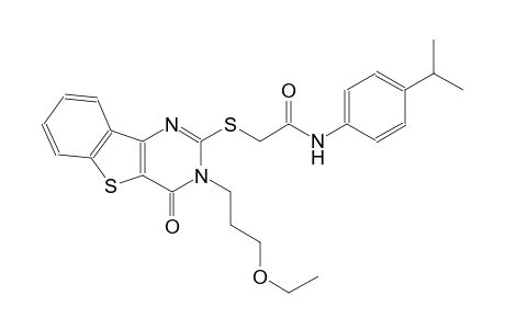 2-{[3-(3-ethoxypropyl)-4-oxo-3,4-dihydro[1]benzothieno[3,2-d]pyrimidin-2-yl]sulfanyl}-N-(4-isopropylphenyl)acetamide