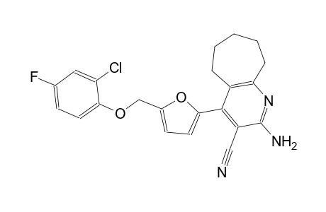 2-amino-4-{5-[(2-chloro-4-fluorophenoxy)methyl]-2-furyl}-6,7,8,9-tetrahydro-5H-cyclohepta[b]pyridine-3-carbonitrile