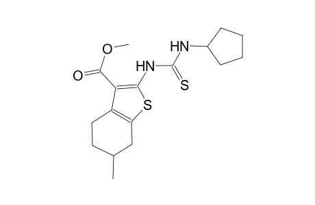 methyl 2-{[(cyclopentylamino)carbothioyl]amino}-6-methyl-4,5,6,7-tetrahydro-1-benzothiophene-3-carboxylate