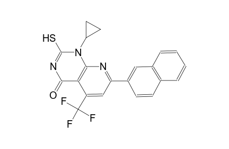 pyrido[2,3-d]pyrimidin-4(1H)-one, 1-cyclopropyl-2-mercapto-7-(2-naphthalenyl)-5-(trifluoromethyl)-