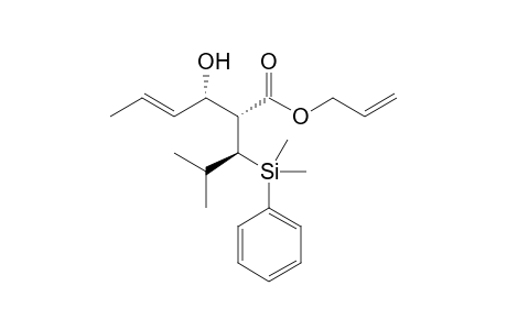 (E,2R,3S)-2-[(1S)-1-[dimethyl(phenyl)silyl]-2-methyl-propyl]-3-hydroxy-hex-4-enoic acid allyl ester