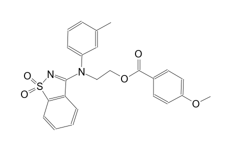 benzoic acid, 4-methoxy-, 2-[(1,1-dioxido-1,2-benzisothiazol-3-yl)(3-methylphenyl)amino]ethyl ester