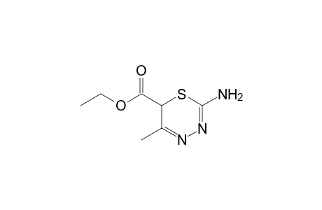 6H-1,3,4-thiadiazine-6-carboxylic acid, 2-amino-5-methyl-, ethyl ester