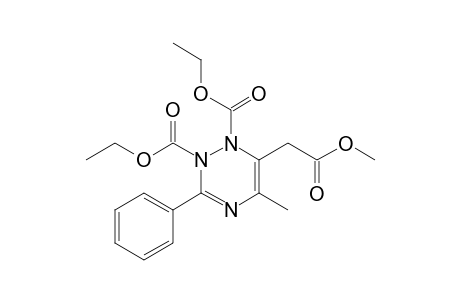 6-(2-keto-2-methoxy-ethyl)-5-methyl-3-phenyl-1,2,4-triazine-1,2-dicarboxylic acid diethyl ester