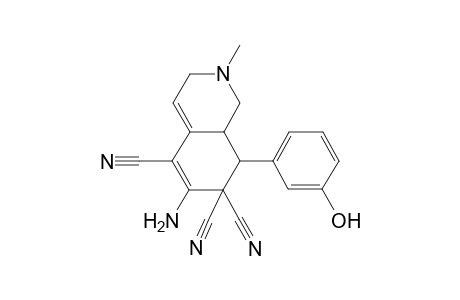 6-Amino-8-(3-hydroxyphenyl)-2-methyl-1,3,8,8a-tetrahydroisoquinoline-5,7,7-tricarbonitrile