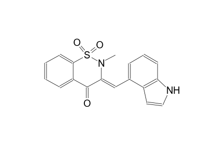 4H-1,2-benzothiazin-4-one, 2,3-dihydro-3-(1H-indol-4-ylmethylene)-2-methyl-, 1,1-dioxide, (3Z)-
