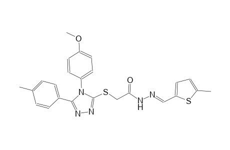 2-{[4-(4-methoxyphenyl)-5-(4-methylphenyl)-4H-1,2,4-triazol-3-yl]sulfanyl}-N'-[(E)-(5-methyl-2-thienyl)methylidene]acetohydrazide