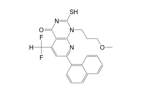 pyrido[2,3-d]pyrimidin-4(1H)-one, 5-(difluoromethyl)-2-mercapto-1-(3-methoxypropyl)-7-(1-naphthalenyl)-