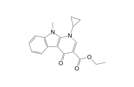 Ethyl 1-cyclopropyl-9-methyl-4-oxo-4,9-dihydro-1H-pyrido[2,3-b]indole-3-carboxylate