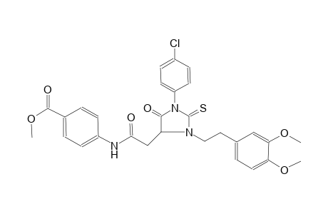 benzoic acid, 4-[[[1-(4-chlorophenyl)-3-[2-(3,4-dimethoxyphenyl)ethyl]-5-oxo-2-thioxo-4-imidazolidinyl]acetyl]amino]-, methyl ester