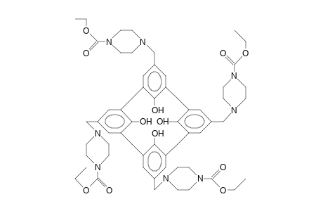 5,11,17,23-Tetrakis(N'-ethoxycarbonyl-N-piperazino-methyl)-25,26,27,28-tetrahydroxy-calix(4)arene