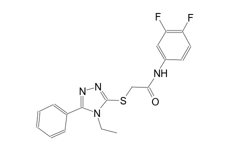 N-(3,4-difluorophenyl)-2-[(4-ethyl-5-phenyl-4H-1,2,4-triazol-3-yl)sulfanyl]acetamide