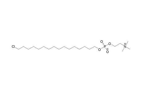 1-[[[(TRIMETHYLAMMONIUM)-ETHOXY]-PHOSPHONYL]-OXY]-16-CHLOROHEXADECANE