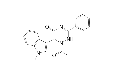 1-Acetyl-3-phenyl-6-(N-methylindol-3'-yl)-1,2,4-triazin-5(2H)-one