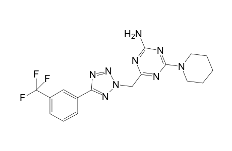 1,3,5-Triazin-2-amine, 4-(1-piperidinyl)-6-[[5-[3-(trifluoromethyl)phenyl]-2H-1,2,3,4-tetrazol-2-yl]methyl]-
