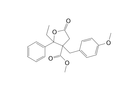 Methyl 2-ethyl-3-(4-methoxybenzyl)-5-oxo-2-phenyltetrahydrofuran-3-carboxylate