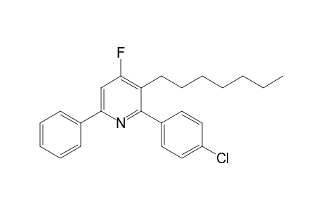 4-Fluoro-2-(4-chlorophenyl)-6-phenyl-3-heptylpyridine