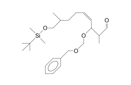 9-(T-Butyl-dimethyl-silyloxy)-2S,8S-dimethyl-3-benzyloxymethoxy-4Z-nonenamide