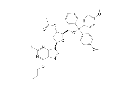 3'-O-ACETYL-5'-O-(4,4'-DIMETHOXYTRITYL)-6-O-PROPYL-2'-DEOXYGUANOSINE