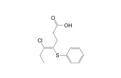 4-Heptenoic acid, 5-chloro-4-(phenylthio)-, (E)-