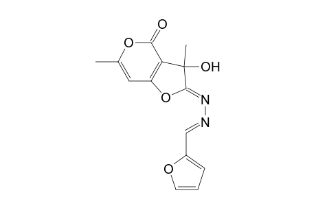 (2Z)-2-{[(2E)-(Furan-2-yl)methylidene]hydrazinylidene}-2,3-dihydro-3-hydroxy-3,6-dimethyl-4H-furo[3,2-c]pyran-4-one