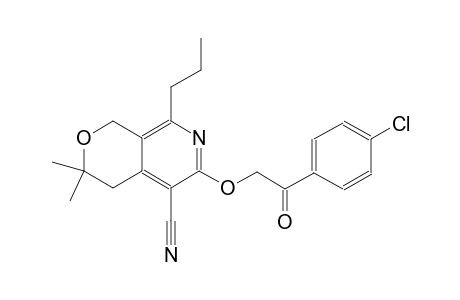 6-[2-(4-chlorophenyl)-2-oxoethoxy]-3,3-dimethyl-8-propyl-3,4-dihydro-1H-pyrano[3,4-c]pyridine-5-carbonitrile